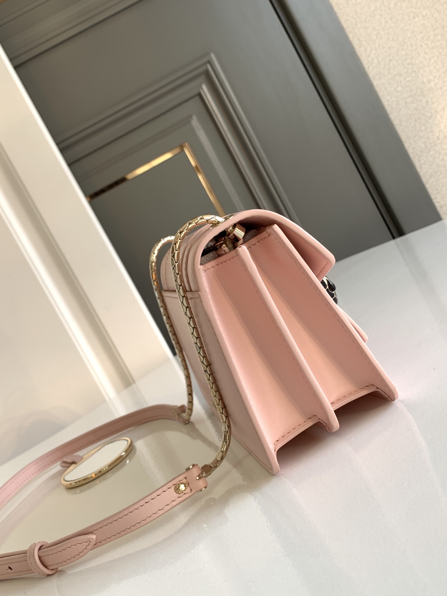 Bvlgari Serpenti Forever Crossbody Bag Light Pink